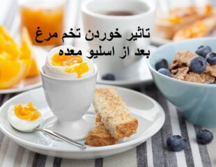 تاثیر خوردن تخم مرغ بعد از اسلیو معده